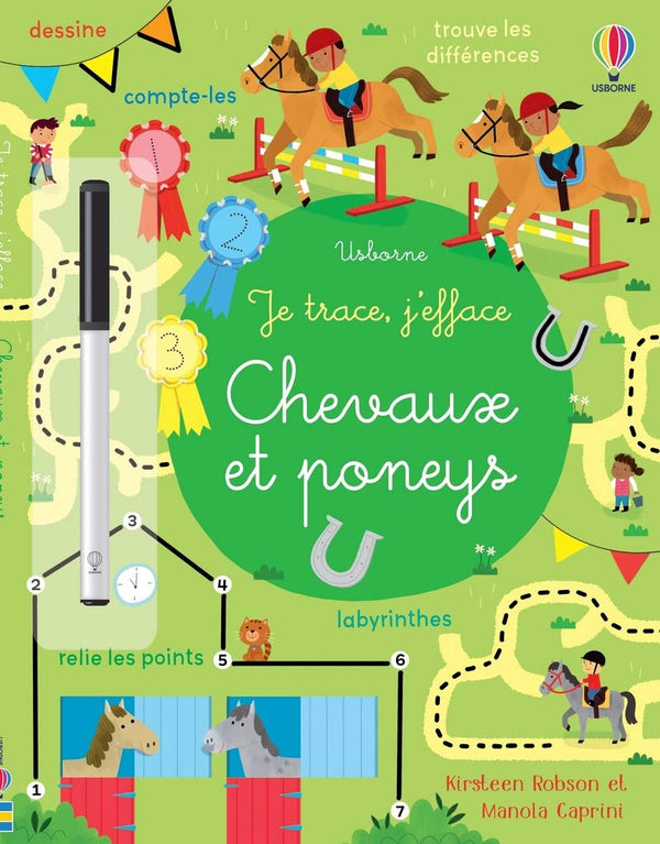 Chevaux et poneys - Je trace, j'efface
