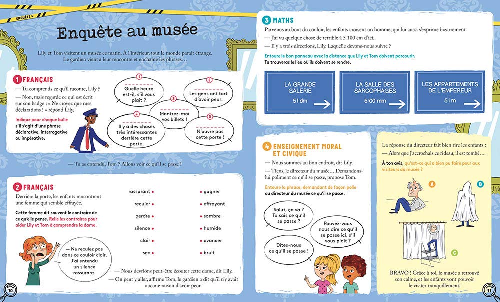 Cahiers de vacances ludiques - Enquêtes en vacances : du CE2 au CM1