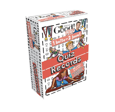 1 boîte 2 jeux : Quiz records – Jeu de cartes avec Michel Cymes – À partir de 6 ans
