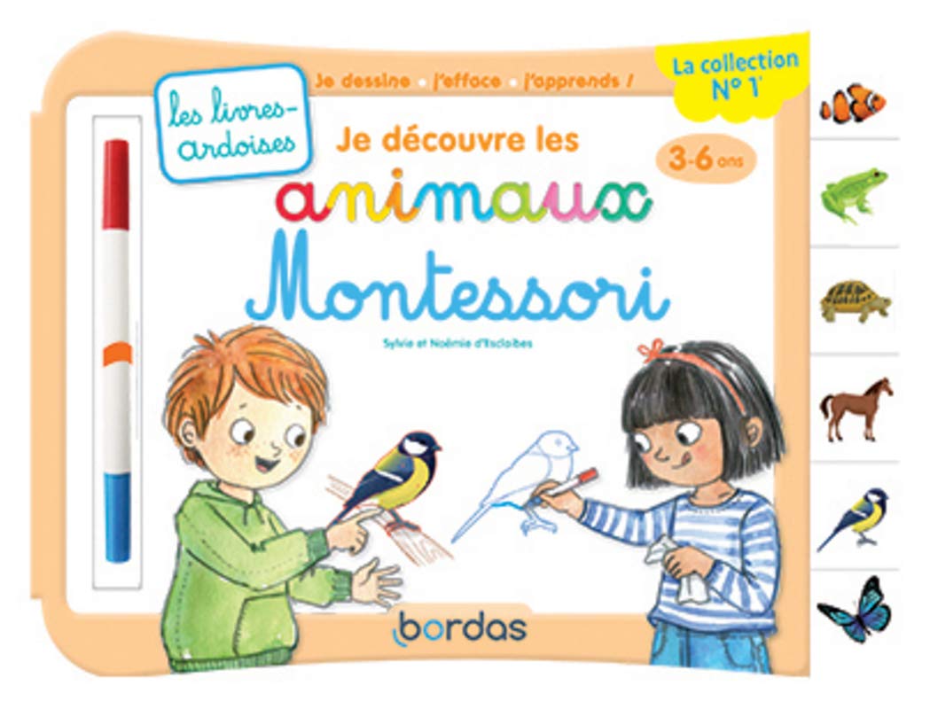 Les livres-ardoises - Je découvre les animaux Montessori
