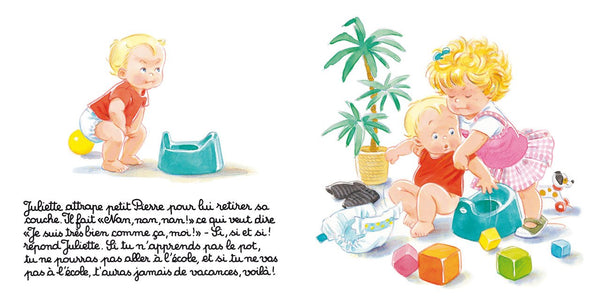 Juliette apprend le pot à son petit frère - Dès 3 ans