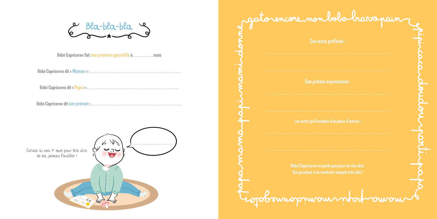 Bébé Capricorne - Livre de naissance et des premières fois