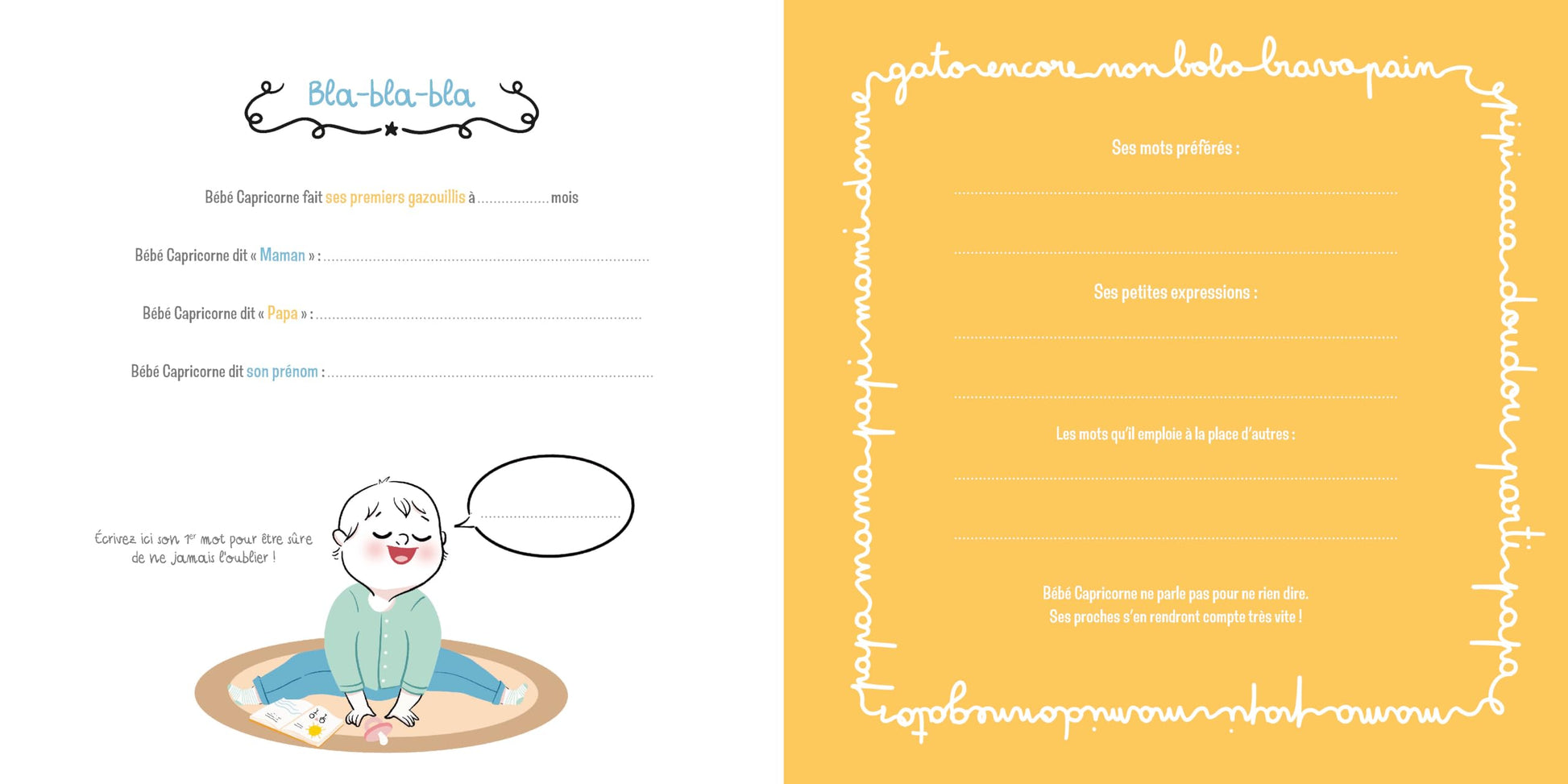 Bébé Capricorne - Livre de naissance et des premières fois