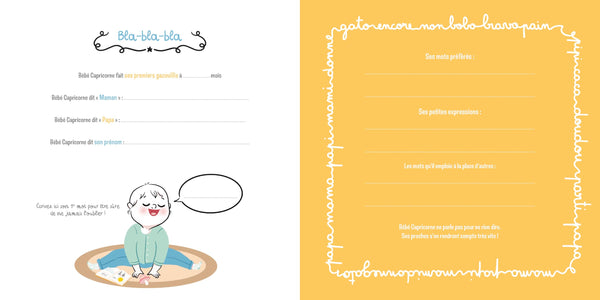 Bébé Capricorne - Livre de naissance et des premières fois