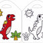Coloriages Les crayons de couleurs - Les dinosaures - Dès 3 ans