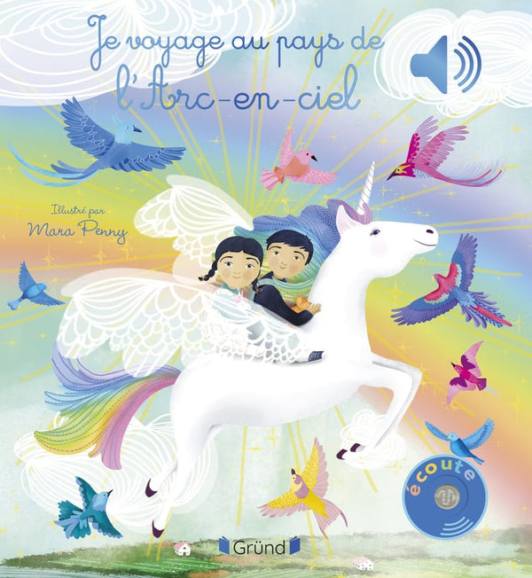 Je voyage au pays de l'arc-en-ciel Livre sonore avec 6 puces Bébé dès 6 mois