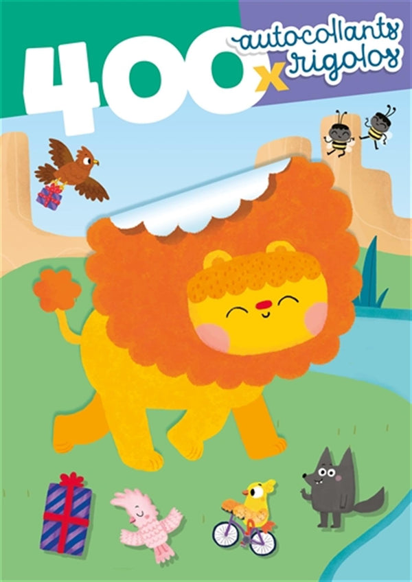 Complète le monde de Léo Lion avec 400 autocollants: Avec 12 pages d'autocollants réutilisables et 1 livret de paysages inclus