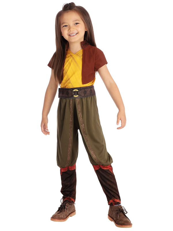 Rubies - Déguisement Luxe Officiel - Raya et le dernier dragon, enfant, I-300163M, Taille M 5 à 6 ans, Marron