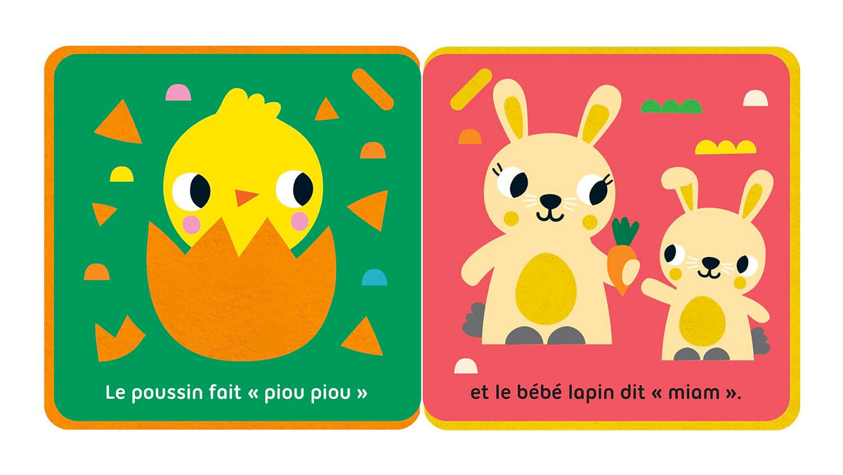 Livre poussette feutrine - petits amis