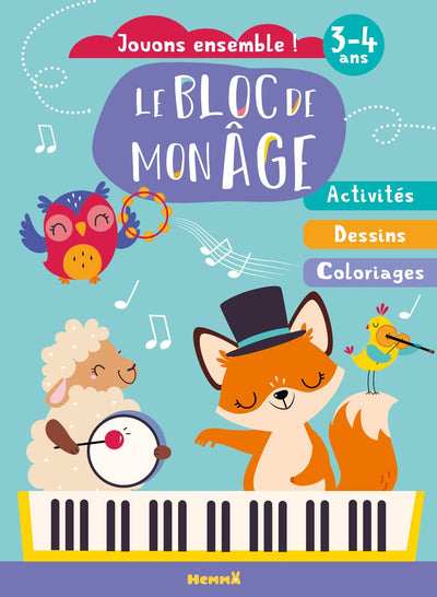 Le bloc de mon âge - Hi hi hi - Livre de jeux pour enfants pour les 3 ans et 4 ans