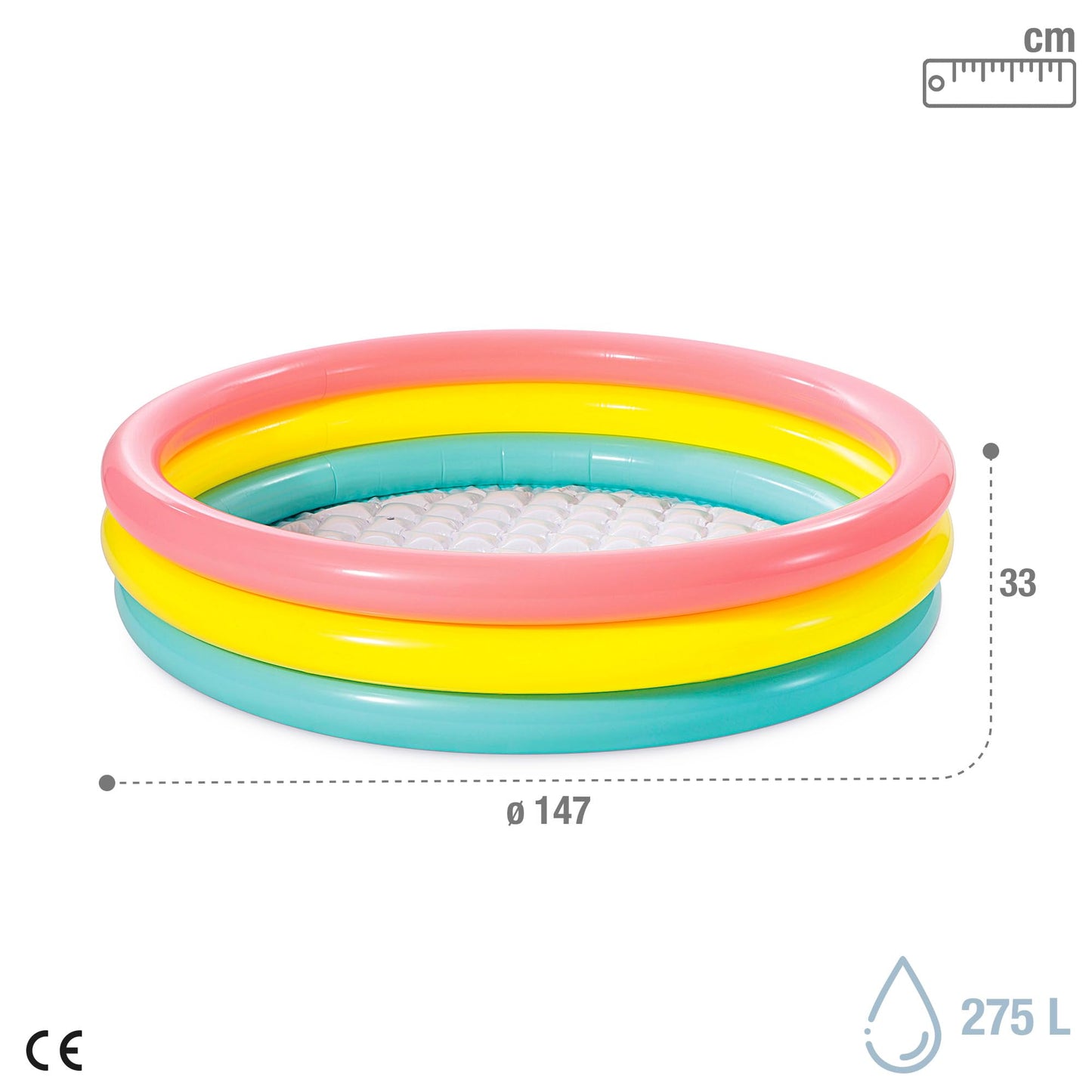 Intex Basen dmuchany kolorowy 147 cm