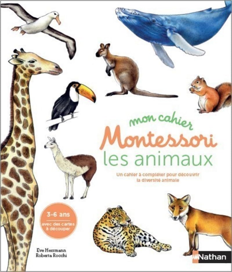 Mon cahier Montessori - Les animaux - un cahier à compléter pour découvrir la diversité animale - Dès 4 ans