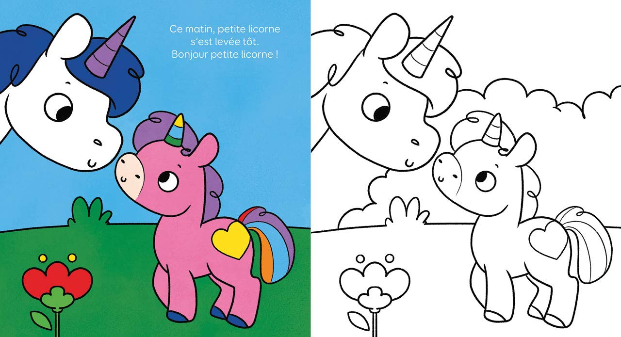 LA JOURNEE DES PETITS ANIMAUX A COLORIER - LA JOURNEE DE PETITE LICORNE - Dès 4 ans