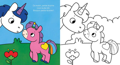LA JOURNEE DES PETITS ANIMAUX A COLORIER - LA JOURNEE DE PETITE LICORNE - Dès 4 ans