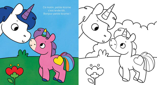 LA JOURNEE DES PETITS ANIMAUX A COLORIER - LA JOURNEE DE PETITE LICORNE - Dès 4 ans