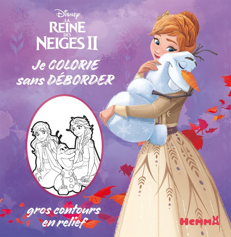 Disney La Reine des Neiges 2 - Je colorie sans déborder - Livre de coloriage avec contours en relief - Dès 3 ans