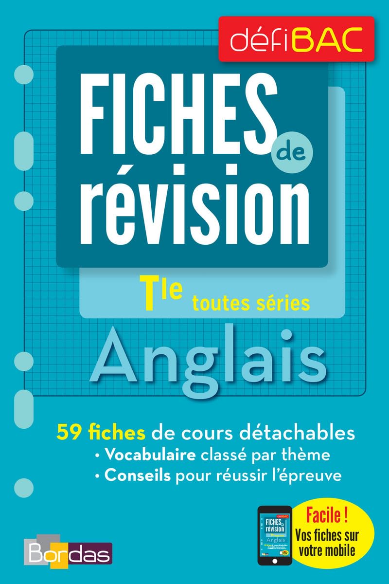DéfiBac - Fiches de révision - Anglais Tles + OFFERT : vos fiches sur votre mobile