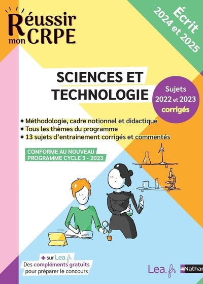CRPE 2024-2025 Sciences et technologie épreuve écrite d'application + sujets corrigés et ressources en ligne