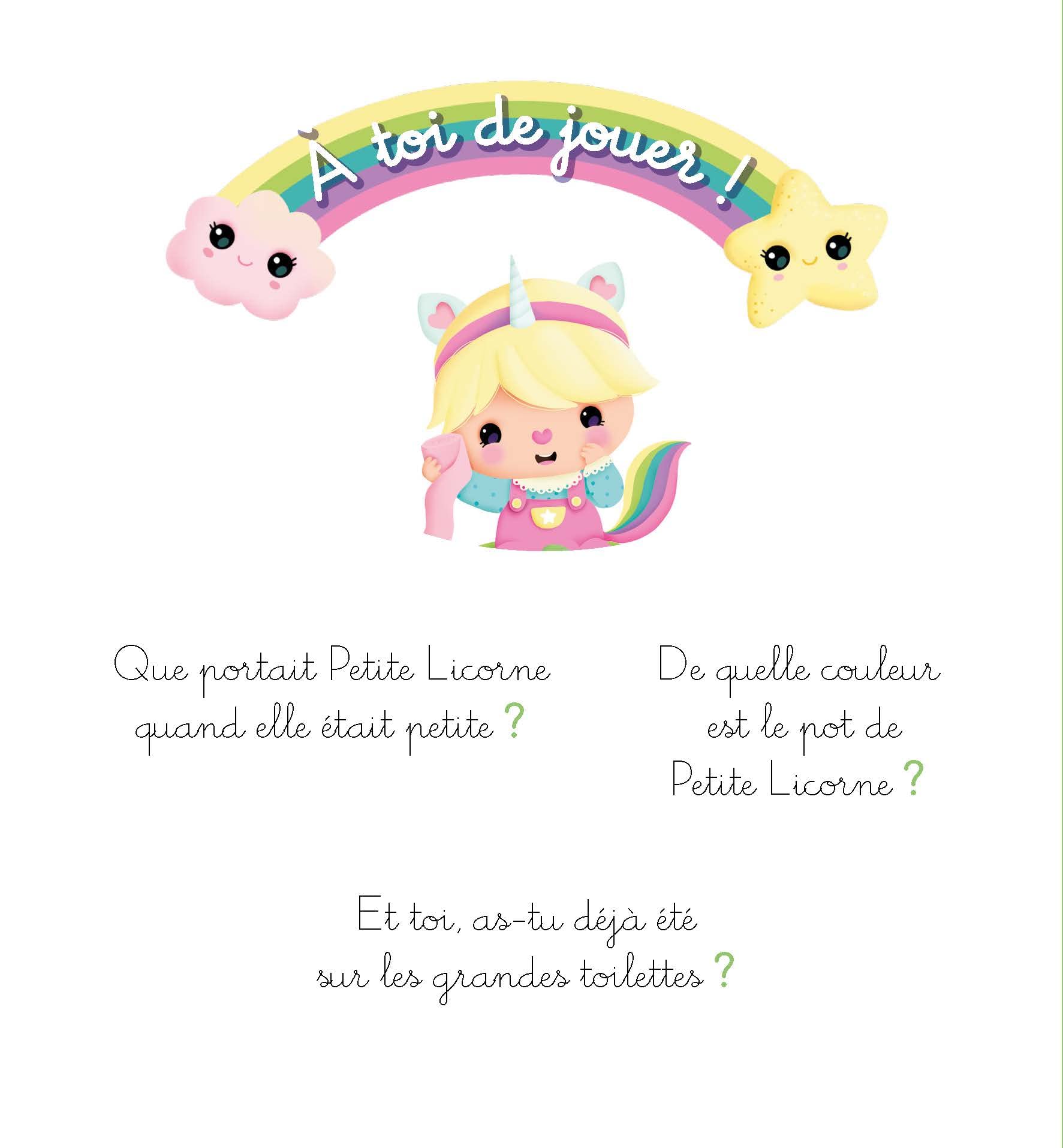 Petite licorne va sur le pot