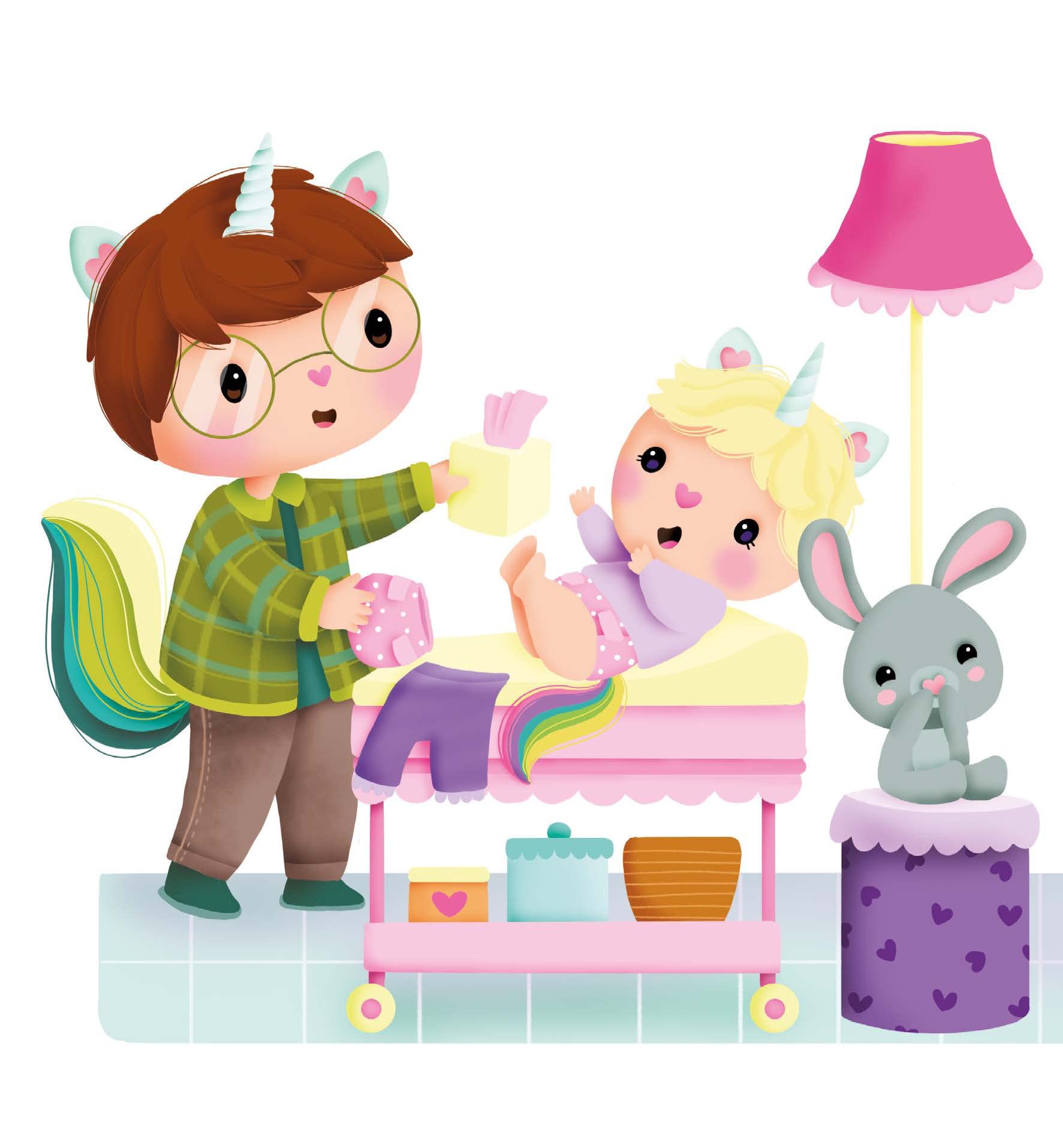 Petite licorne va sur le pot