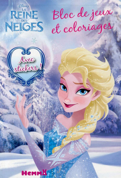 Disney - La Reine des Neiges - Bloc de jeux et coloriages avec stickers