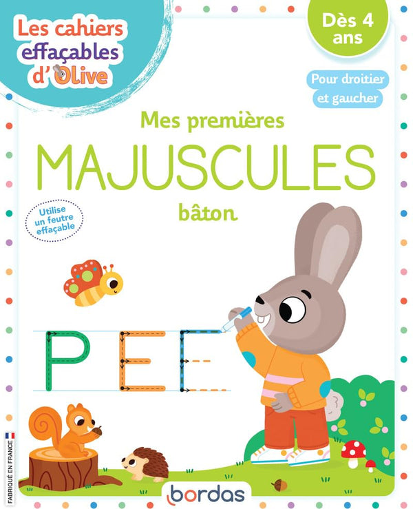 Les cahiers effaçables d'Olive - Les majuscules bâton