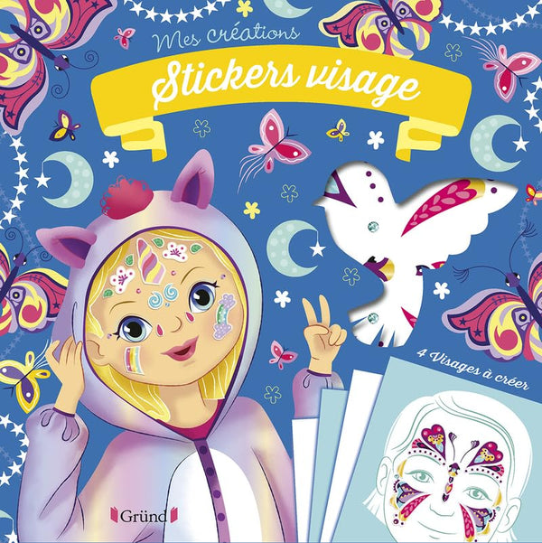 Stickers visage : Animaux magiques Pochette autocollants et strass de 4 déguisements À partir de 6 ans