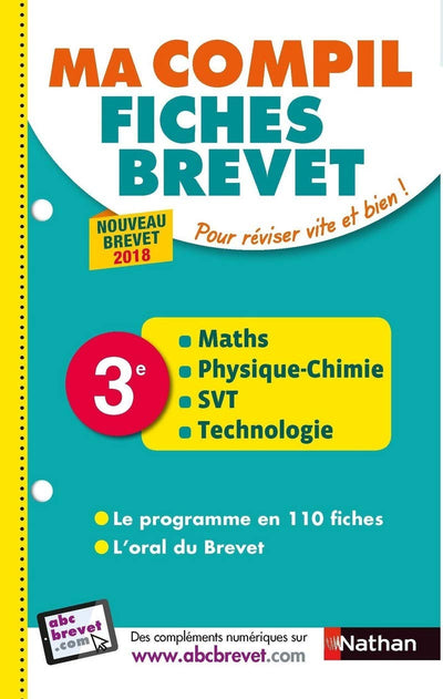 Maths - Physique-Chimie - SVT (Sciences de la vie et de la Terre) - Technologie 3e - Ma Compil fiches Brevet - Brevet 2024
