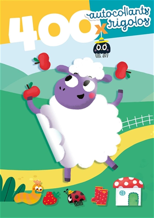 Complète le monde de Malo Mouton avec 400 autocollants: Avec 12 pages d'autocollants réutilisables et 1 livret de paysages inclus