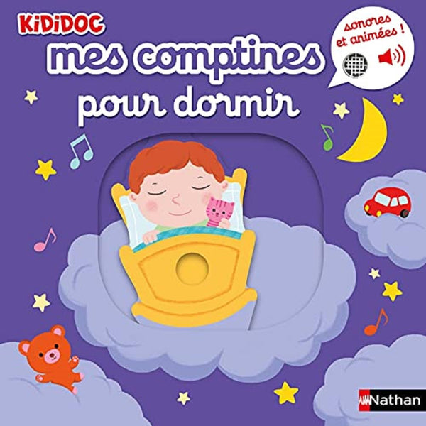 Mes premières comptines pour dormir - Livre sonore et animé kididoc - dès 6 mois