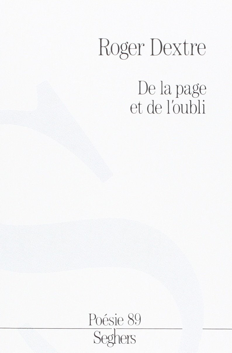 IAD - DE PAGE & OUBLI POESIE