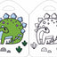 Coloriages Les crayons de couleurs - Les dinosaures - Dès 3 ans