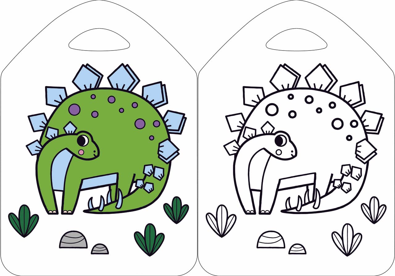 Coloriages Les crayons de couleurs - Les dinosaures - Dès 3 ans