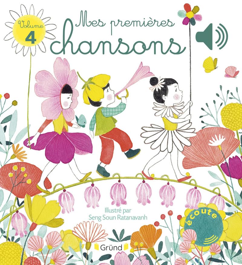 Mes premières chansons volume 4 Livre sonore et d'éveil avec 6 puces sonores Bébé dès 6 mois