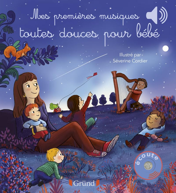 Mes premières musiques toutes douces pour bébé Livre sonore et d'éveil avec 6 puces sonores Bébé dès 6 mois