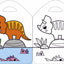 Coloriages Les crayons de couleurs - Les dinosaures - Dès 3 ans