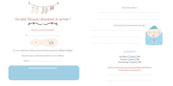 Bébé Poissons - Livre de naissance et des premières fois