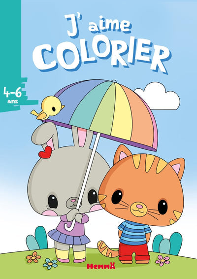 J'aime colorier - Lapine et chat - Livre de coloriage – Dès 4 ans