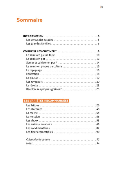 Salades - Tous les types de salades & comment les cultiver