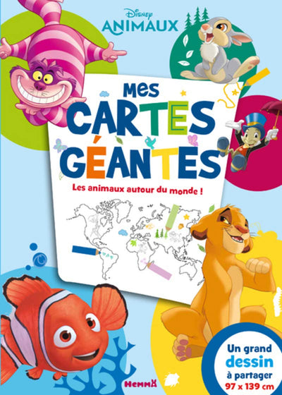 Disney Classics - Mes cartes géantes - Les animaux autour du monde !