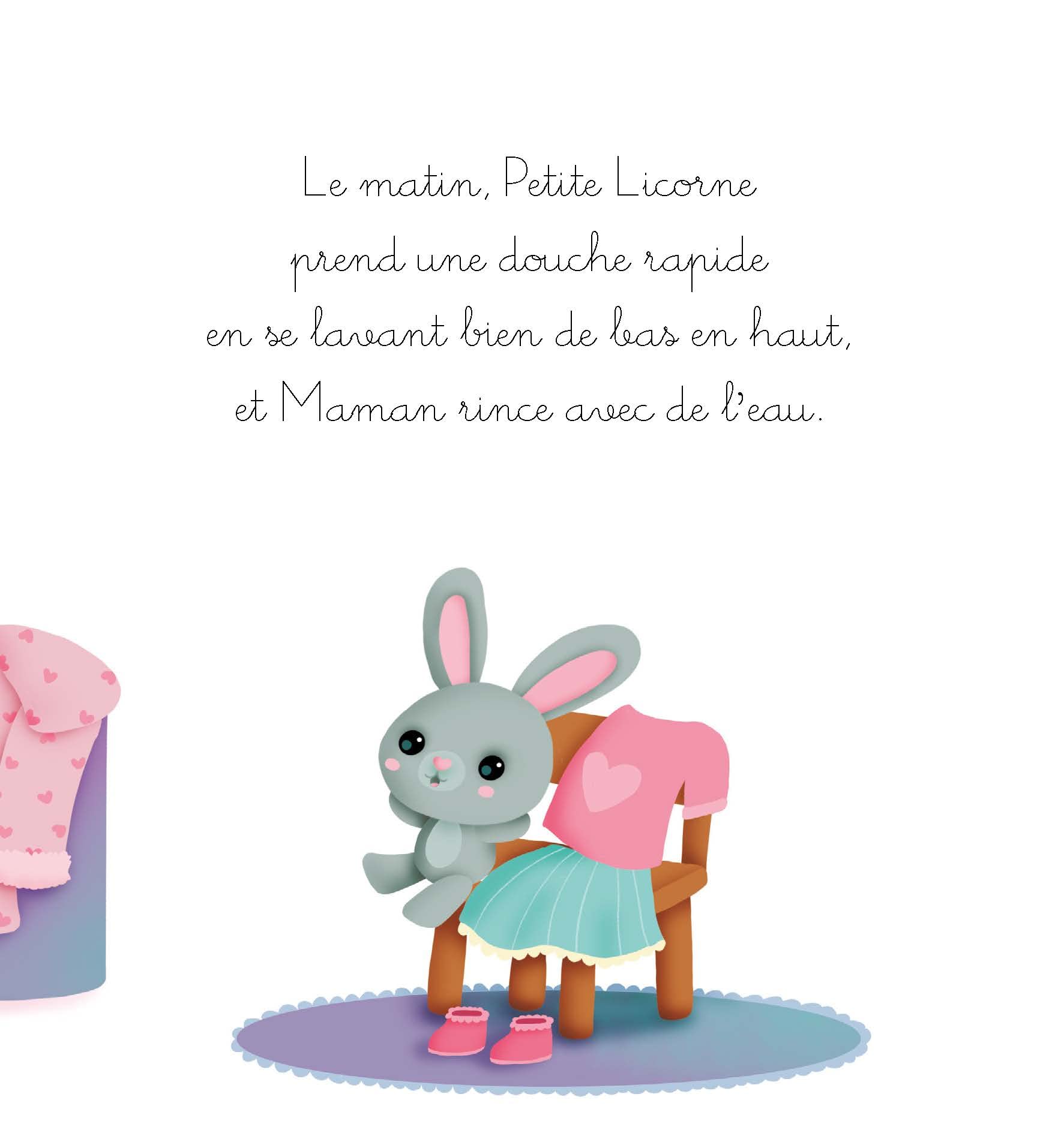 Petite licorne va se laver