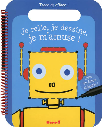 Je relie, je dessine, je m'amuse ! (Fond bleu)