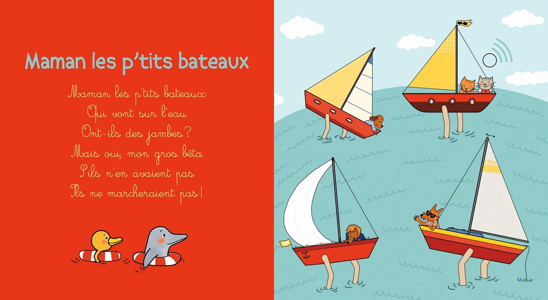 Mes premières comptines pour les vacances – Livre sonore avec 6 puces – Dès 1 an