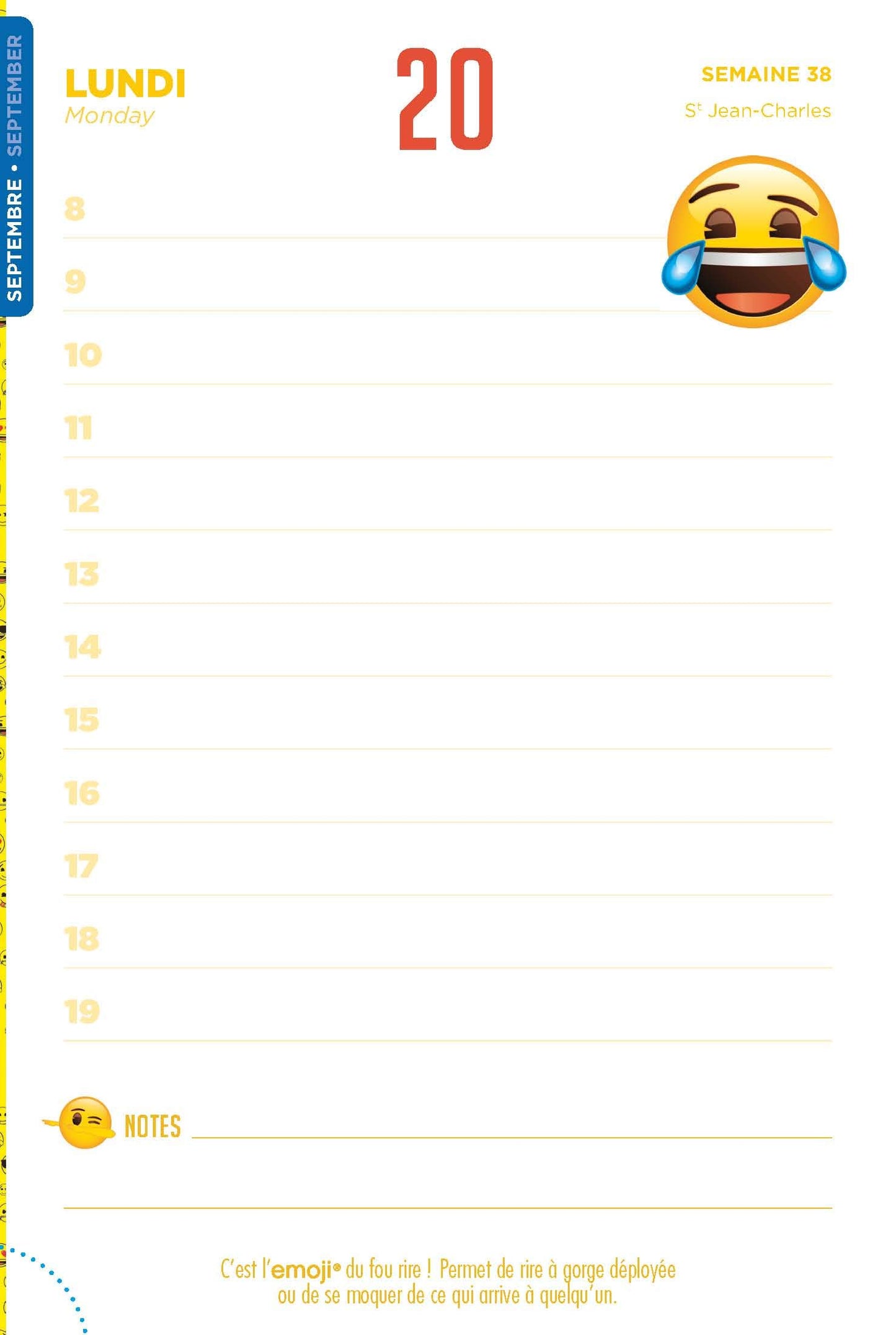 Agenda scolaire Emoji 2021 - 2022