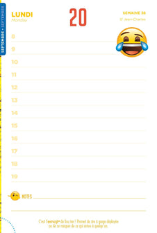 Agenda scolaire Emoji 2021 - 2022