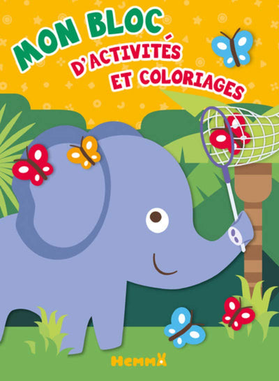 Mon bloc - Activités et coloriages (Éléphant)