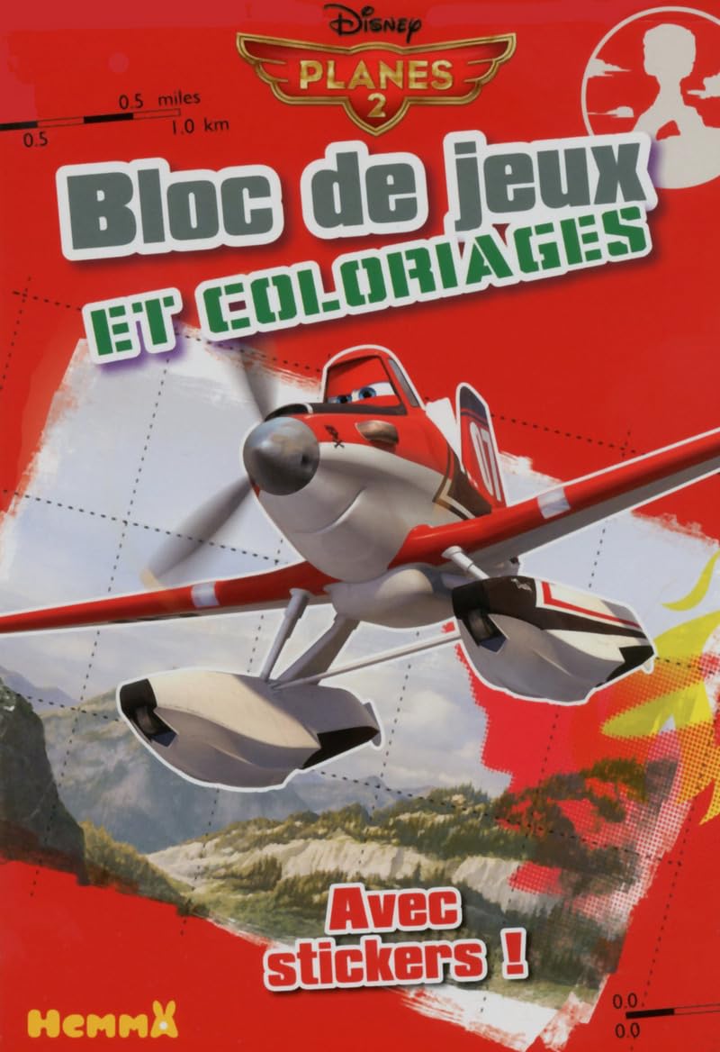 Fire Planes - Bloc de jeux et coloriages avec stickers
