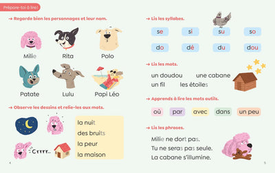 Les Amis de la ruelle- Milie a peur de la nuit - CP niveau 1- Premières lectures Lito