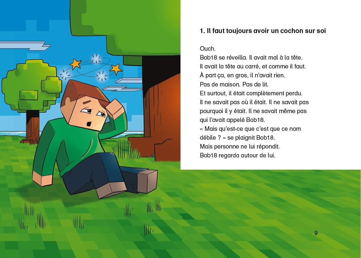 Minecraft : Bob18 et le cochon nommé jeudi - Roman junior - De 7 à 11 ans