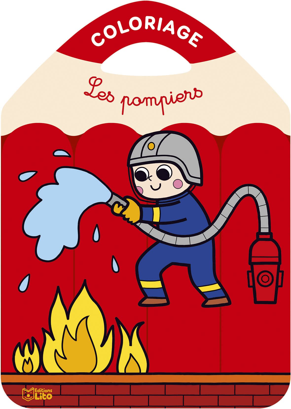 Coloriage Les crayons de couleurs-Les pompiers - Dès 3 ans